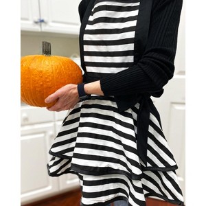 Wrapables Classic Vintage Apron, Stylish Cosplay Apron, Halloween Costume Accessories, Black Stripe - 1 of 4