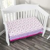 Everyday Kids 4-Piece Princess Crib Bedding Set for Girls – Includes Quilt, Fitted Sheet, Dust Ruffle & Diaper Stacker – Nursery Décor - 3 of 4