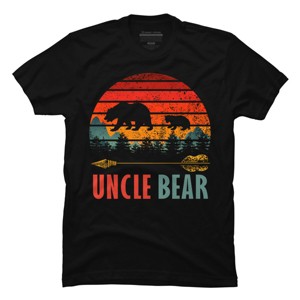 Men's Design By Humans Retro Uncle Bear In Nature By ZeusSE T-Shirt - 1 of 2