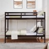 AZL1 Life Concept Beds Durable and Secure Twin over Twin Bunk Bed High Guardrail Durable Construction for Kids Room, Espresso, 78.35"*43.7"*61.81" - 2 of 4