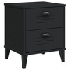 vidaXL Bedside Cabinet Accent End Table Bedroom Furniture Solid Wood Pine, 15.7"x13.8"x18.9" - 2 of 4