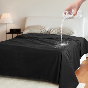 Catalonia Waterproof Leakproof Bed Blankets, Reversible Cozy Bed Sofa Cover Protector Washable Fleece Blanket for Couples - 1 of 4