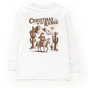 Christmas on the Range - Toddler Long Sleeve Graphic Tee and Youth Long Sleeve Graphic T-Shirt - 1 of 3