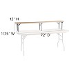 Flash Furniture 72'' x 12'' x 12'' Birchwood Bar Top Riser with Silver Legs - 4 of 4