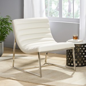 Modern Velvet Accent Chair with wood legs-Christopher Knight Home - 1 of 4
