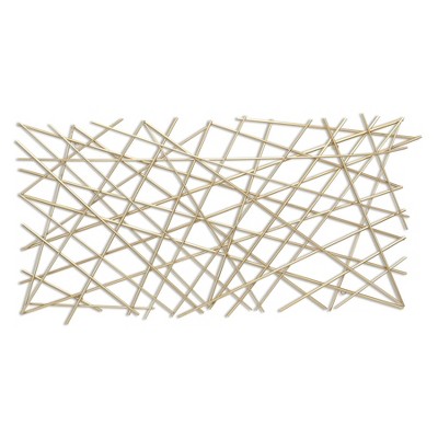 Cheung's Polaris Rectangle Linear Metal Abstract Wall Art - Gold 6089GD
