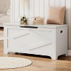 39.4" Storage Chest,Wooden Storage Bench with Safety Hinges,Modern Style Lift-Top Toy Chest with Safety Hinge for Entryway - 4 of 4