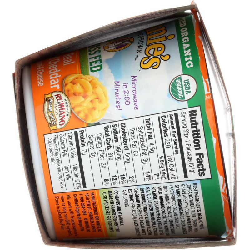 Annie's Homegrown Real Aged Cheddar Macaroni & Cheese 2 Cups - Case of 6/4.02 oz, 5 of 8