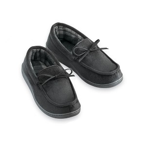 Collections Etc Faux Suede Moccasin Slippers - 1 of 4