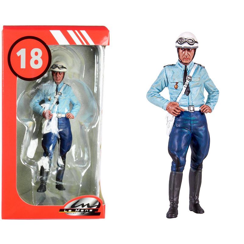 1975-1980 Michel French Police Motorcycle Officer Figurine for 1/18 Scale Models by Le Mans Miniatures, 1 of 5