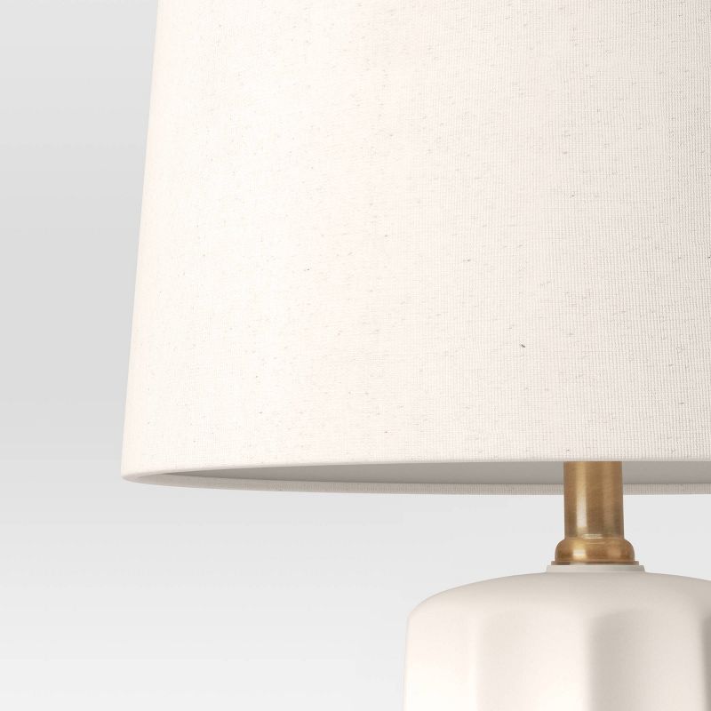 Ribbed Ceramic Table Lamp Cream - Threshold™, 4 of 16