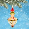 Glitter Lab 6.0 Inch Translucent Hourglass Drop Christmas Tree Ornament , Christmas Decor Poland Glass Holiday (1PC) - 2 of 4