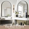 Lirago 36" Modern Black Framed Bathroom Mirror Sleek Arched Vanity Mirror with Easy Installation for Bathroom Bedroom or Entryway - 3 of 4