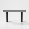 Lirago Solid Wood 67'' Rectangular Dining Table for 6 People Nordic Style Black - 3 of 4