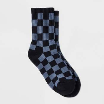 Women's Ascot + Hart Checkered Graphic Socks - Gray