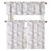Kate Aurora Brielle Embroidered Linen Kitchen Curtain Tier & Valance Set - 3 of 3