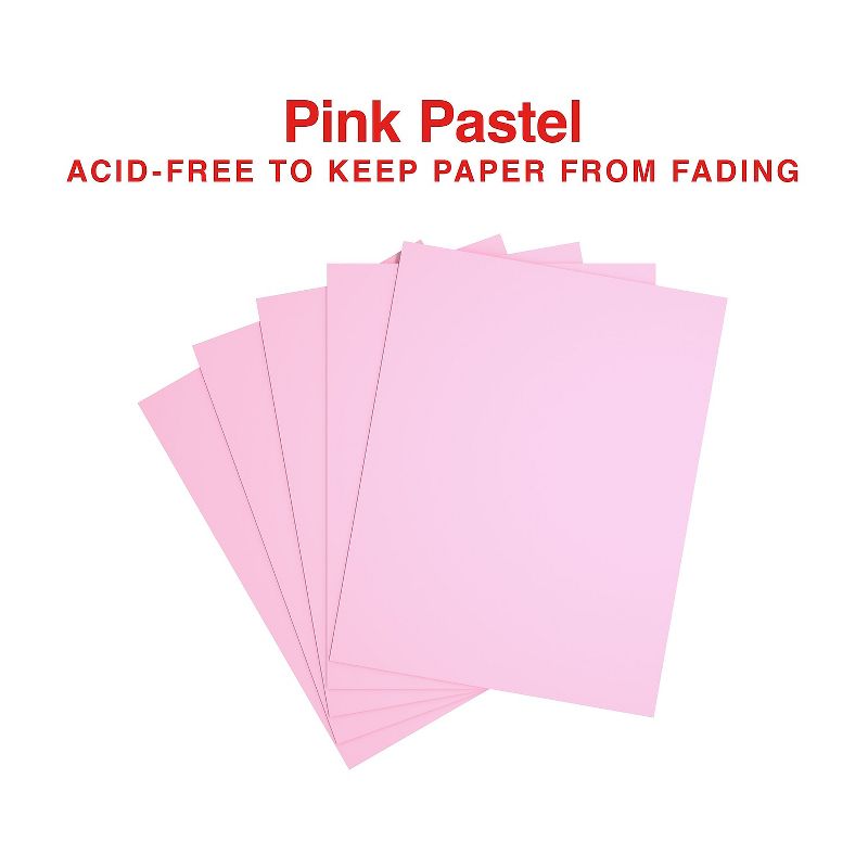 Staples Pastel Colored Copy Paper 8 1/2" x 11" Pink 500/Ream (14779), 5 of 7