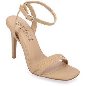 Journee Collection Womens Yevva Ankle Strap Stiletto Open Toe Pumps - 1 of 4