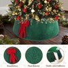 Adjustable Christmas Tree Collar, Rustic Plush Faux Fur Tree Collar Soft Xmas Tree Ring Boho Tree Skirt for Holiday Decorations - 2 of 4