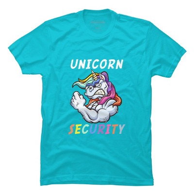Men's Design By Humans Halloween Dad Mom Daughter Adult Costume - Unicorn Security By MINHMINH T-Shirt