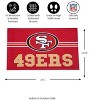 Evergreen NFL San Francisco 49ers Embossed Mat Cross Hatch Indoor and Outdoor Doormat - 2 of 4