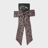 Girls' Satin Leopard Printed Bow - art class™ Black/Brown - 2 of 3