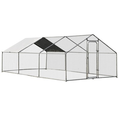 Costway Large Walk In Chicken Coop Run House Shade Cage 10'x20' With ...