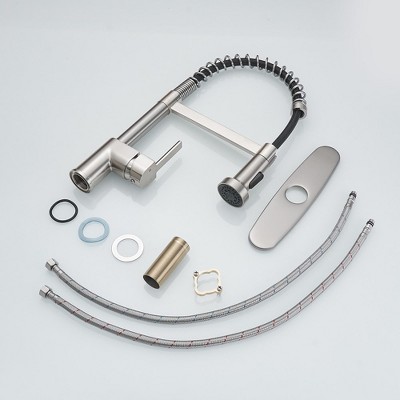 Brushed Nickel Pull-Down Single Handle Kitchen Faucet