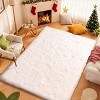 Cream White Shag Area Rug, Ultra Soft 1.7" Thick Plush Carpet with Non-Slip Backing for Bedroom Area Carpet 6x9ft - 4 of 4