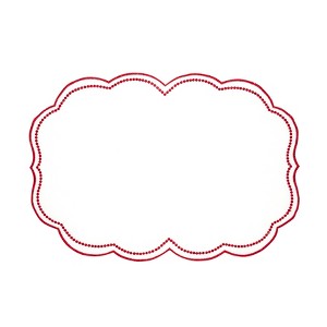 Saro Lifestyle Embroidered Polka Dot Placemat w/ Scallop Edge (Set of 4) - 1 of 4