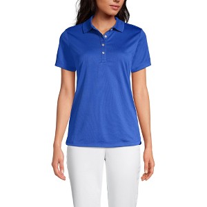 Lands' End Women's Short Sleeve Solid Active Polo - 1 of 2
