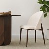 Set of 4 Modern Upholstered Dining Chairs with Walnut Metal Legs Armless Kitchen Chairs for Dining Room,Living Room,Indoor Furniture-Tanpinhause - 3 of 4