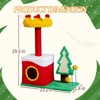 SEVOBAL Pet Tower 29.5in Christmas Themed Plush Cat Tree, Multi-level Cat Tower, Cat Pet Activity Center for Indoor Cats, Red, 23.23"*17.72"*60.45" - 2 of 4