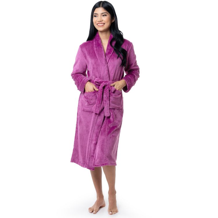 Fruit of the Loom Women's Soft Pajama Fleece Robe, Sizes XS/S-3X, 2 of 4