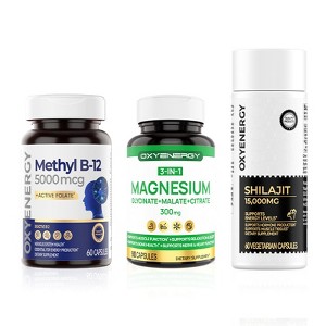 OXYENERGY Methyl B12, Shilajit & Magnesium Bundle - 1 of 1
