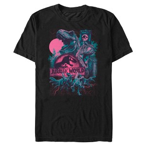 Mens Jurassic Park: Dominion Neon Madness Logo T Shirt - 1 of 4