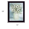 HomeRoots White Blooms Black Framed Print Wall Art - 3 of 4