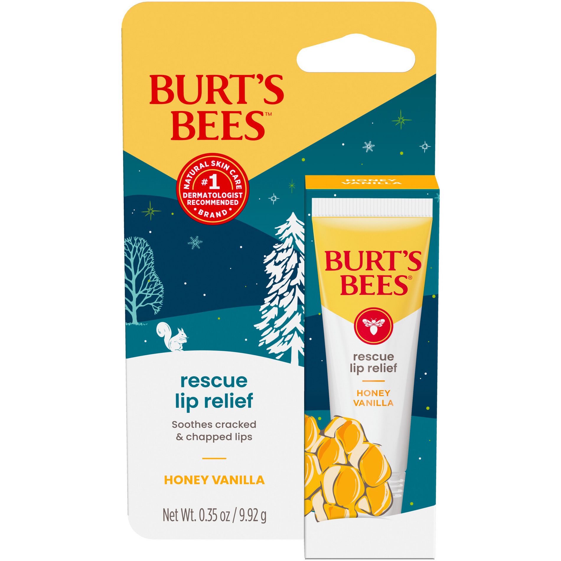 Burt's Bees Holiday Rescue Lip Relief Lip Balm - Honey Vanilla - 0.35oz