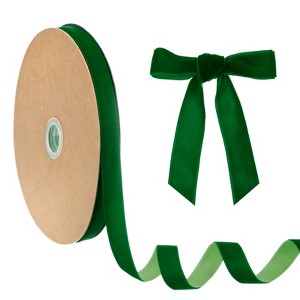 Unique Bargains Velvet Single Side Christmas Vintage Ribbon 1 Pc - 1 of 4