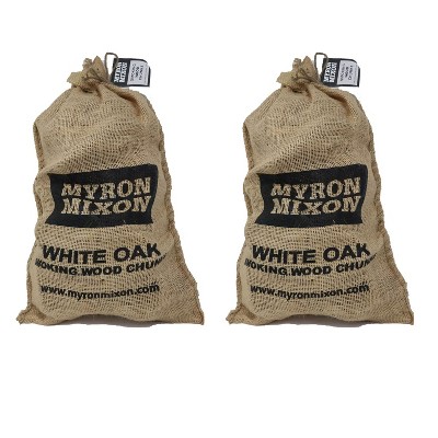 Myron Mixon Smokers BBQ Wood Chunks for Adding Flavor and Aroma to Smoking and Grilling at Home in the Backyard or Campsite, White Oak (2 Pack)