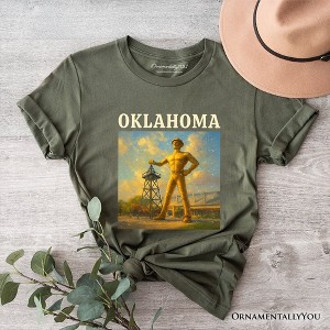 Iconic Oklahoma State Oil Heritage T-Shirt, Tulsa Golden Driller Landmark Tee and Travel Souvenir | OrnamentallyYou - 1 of 4