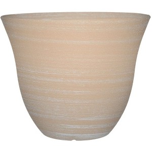 Classic Home and Garden Indoor/Outdoor Round Honeysuckle Resin Flower Pot Planter - 1 of 4