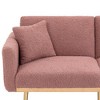 CAVINAS Loveseat Sofa with Metal Feet, Modern Convertible Sofa, Vintage Accent Sofa, Upholstered Sofa Couch for Living Room - 3 of 4