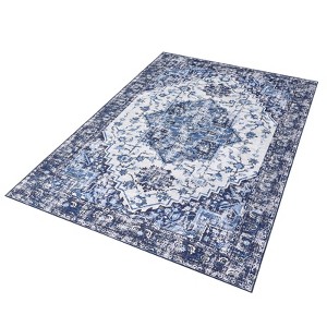 COZONY Vintage Area Rug Low-Pile Machine Washable Mat Non-Shedding Ultra-Thin Stain Resistant Indoor Rugs for Dining Room Bedroom - 1 of 4