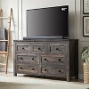Dresser for Bedroom, Farmhouse Wood Rustic Wide Chest of Drawers, Storage Dressers Organizer for Bedroom, Living Room, Hallway - 2 of 4