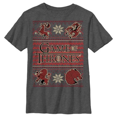 Boy's Game of Thrones Christmas Ugly Sweater T-Shirt