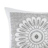 Cotton Embroidered Decorative Square Pillow Grey 20x20" - 4 of 4