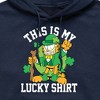 Men's - Garfield - This is My Lucky Shirt St. Patrick's Day Graphic Fleece Pullover Hoodie - 2 of 4