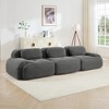 Corduroy 3-Seat Modular Sofa with Curved Armrests, Anti-Slip Base, High-Resilience Sponge, No Assembly Required - 2 of 4