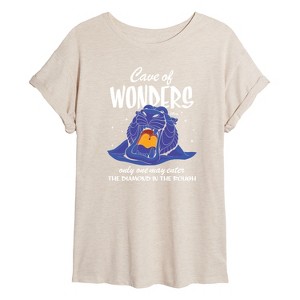 Women's - Disney - Cave of Wonders Only One May Enter Oversized Graphic T-Shirt - 1 of 4